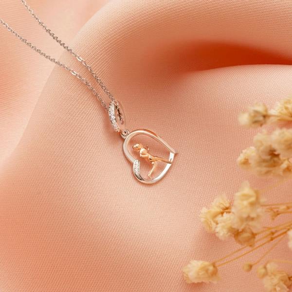 Parus Home Runner Sterling Silver Necklace Motivational Fitness Gift