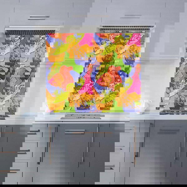 Warren Reed - Designer Bright Abstract Pattern Kitchen Splashback