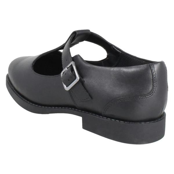 Clarks Girls Clarks Classic T-Bar School Shoes Tapa Hope