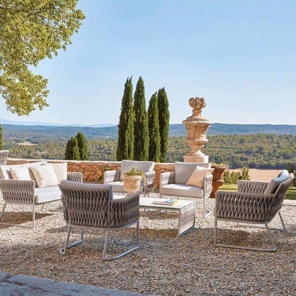 Macleod Garden Dining Table Set, 4 Dining Chairs, Rattan-Weilai Concept-Weilai Concept