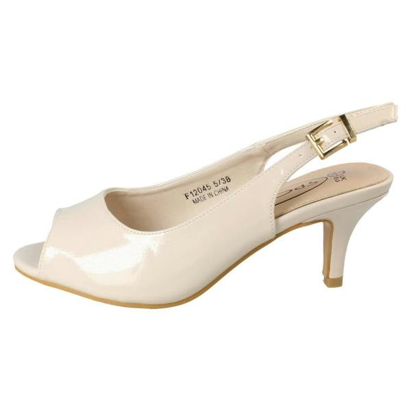 Spot On Ladies Spot On Peep Toe Buckle Sling Wide Fitting Sandals F12045