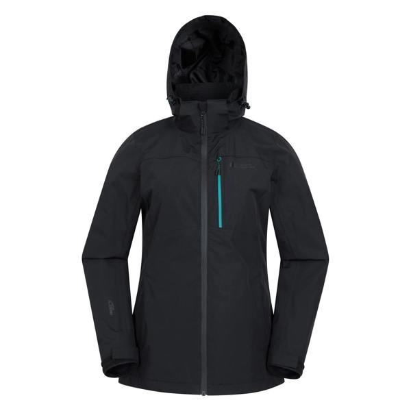 Mountain Warehouse Womens/Ladies Rainforest II Extreme Waterproof Jacket - Jet Black - 