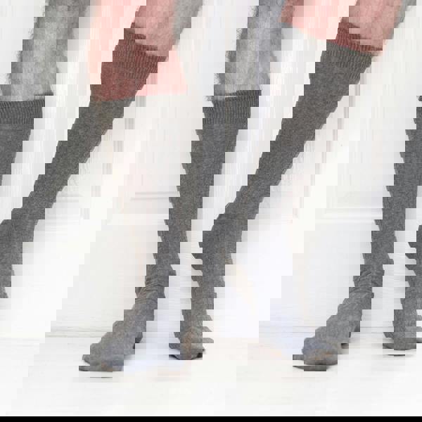 Jemsox Light Grey Marl Recycled Rib Mens Socks | Sustainable & Soft