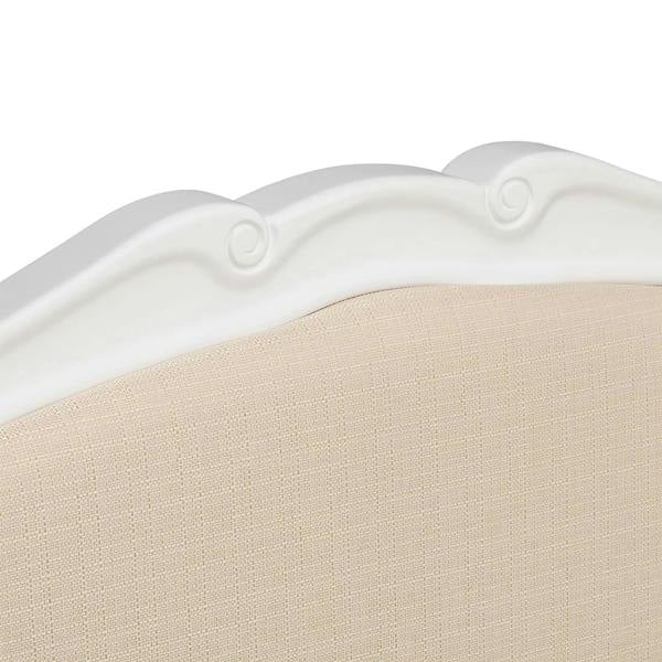 Statement Furniture Juliette White Bed Frame French Style with Upholstered Headboard 4ft6 5ft 6ft