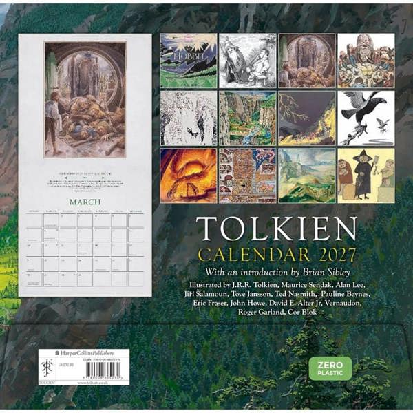 Tolkien Calendar 2027, Wall Calendars, Month To View, History & Literature, Gift