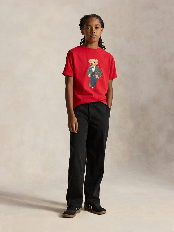 Ralph Lauren Kids Ralph Lauren Boys Polo Bear T-Shirt in Red