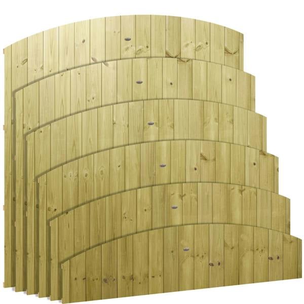 [amazon variation] dome top t&g semi-braced fence panel [6ft x 1ft, 2ft, 3ft, 4ft] 1