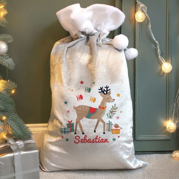 Personalised Memento Company Personalised Reindeer Christmas Sack