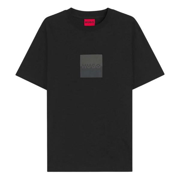 Hugo Mens Split Logo Cotton Jersey T-Shirt - Black - 