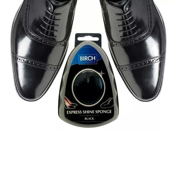 BIRCH Express Shoe Shine Sponge - Integrated Polish for Travel and Office