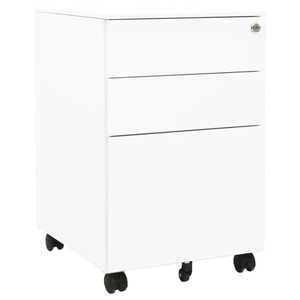 Berkfield Mobile File Cabinet White 39x45x60 cm Steel