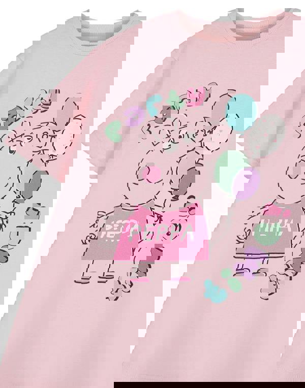 Peppa Pig Girls Pink Party Time Short Sleeved T-Shirt