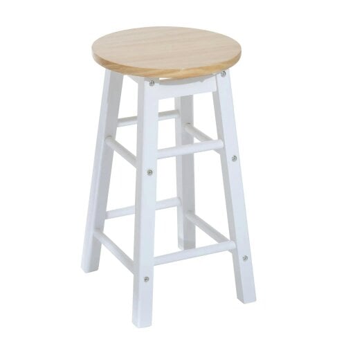 Bobobiy 3 Pieces Dining Room Set, Mobile Foldable Dining Table and 2 Stools with Storage Shelf, 2 Drawers and 6 Wheels, White