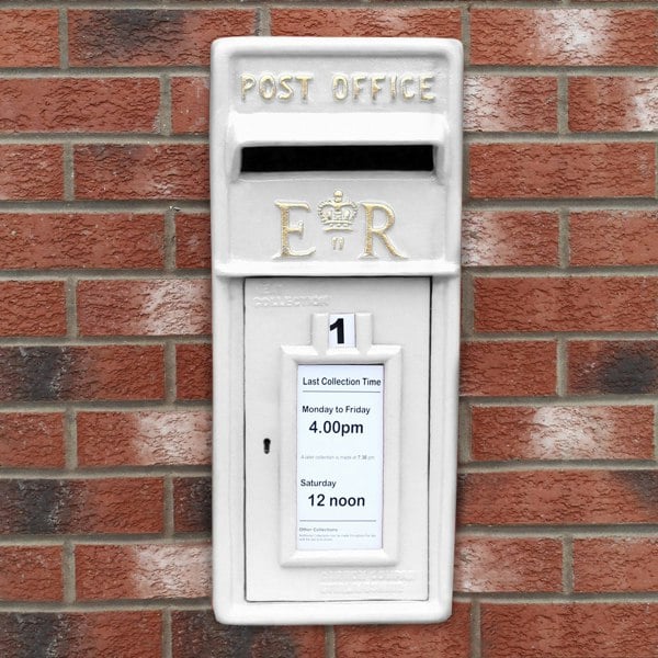 Monstershop White Royal Mail Post Box with Stand