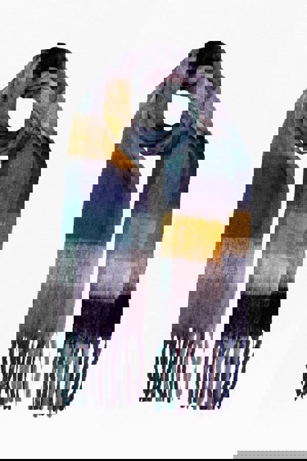 Paulo Due Warm Wool Blend Check Scarf