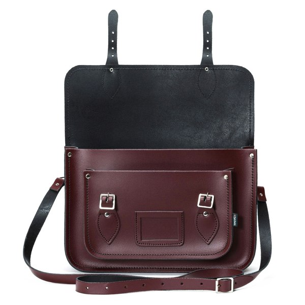 Zatchels Handmade Leather Satchel - Marsala Red