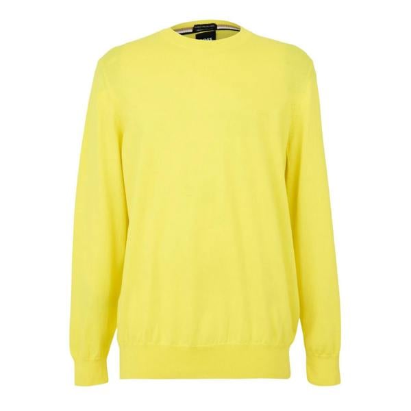 Boss Mens Pascas Woven Jumper - Bright Yellow - 