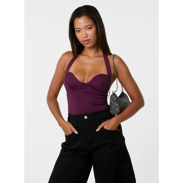 Pink Vanilla Bra Cup Halter Neck Top