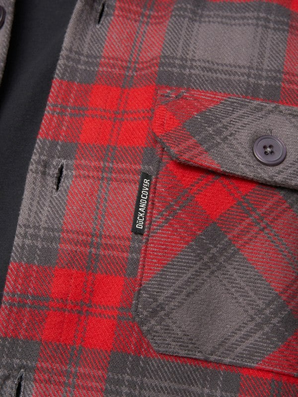 Duck and Cover Willington Overshirt Red Check