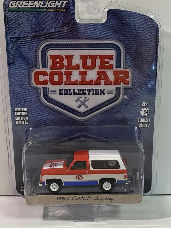 1990 gmc jimmy stp blue collar collection 1:64 greenlight 35160d