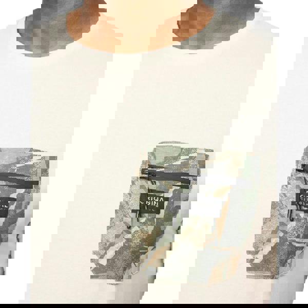 Crosshatch Mens Campbox T-Shirt - Off White - 