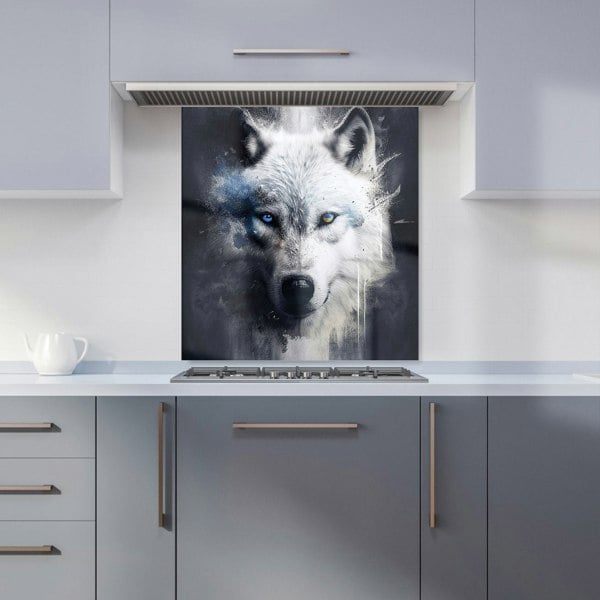 Warren Reed - Designer White Wolf Face Splashart Dark Backgrouns Kitchen Splashback