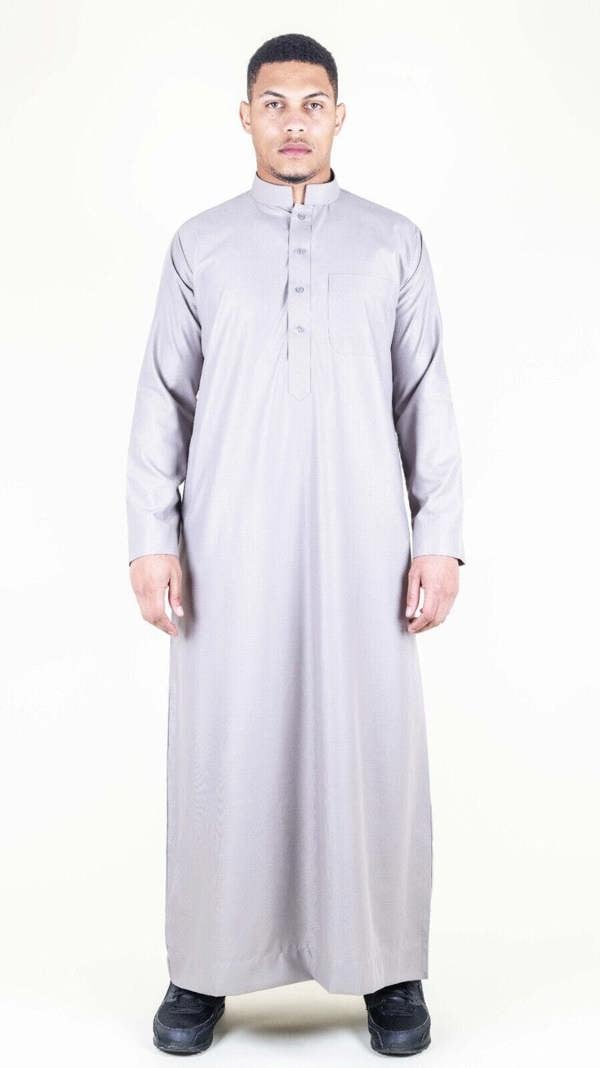 Infinity Leather Mens Thobe Jubba Saudi Islamic Arabic Eid Cotton Kaftan Jubbah Umrah Robe
