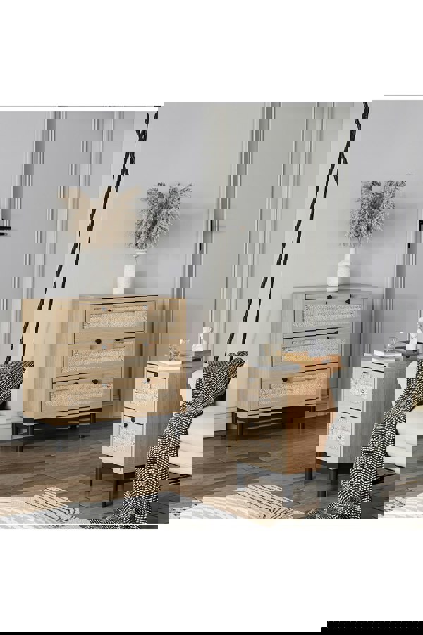 Living and Home 3-Drawer Woven Accent Cabinet