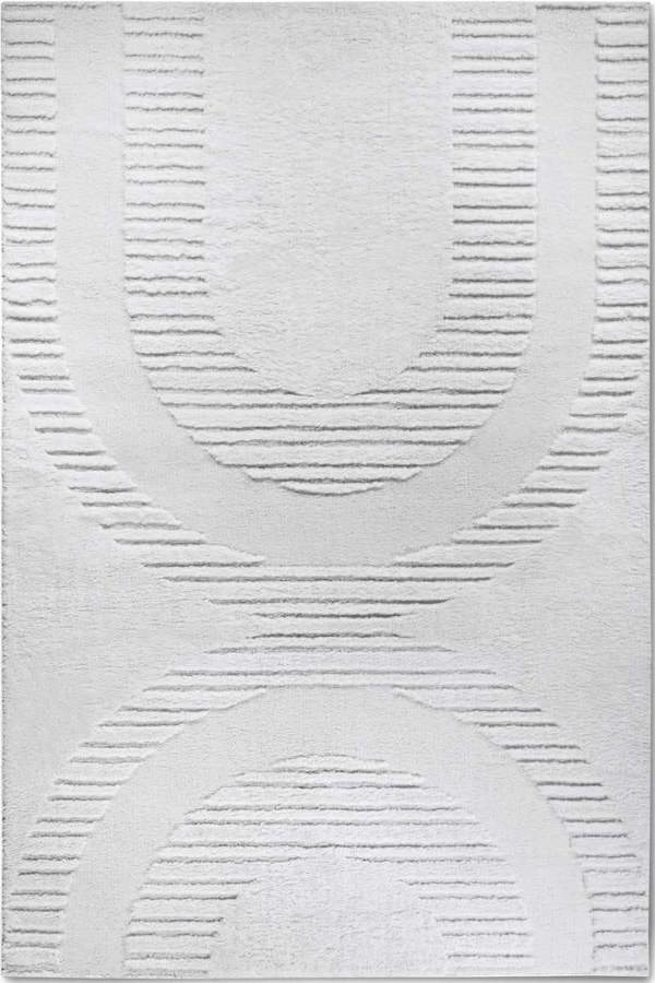 The Rugs High Pile – Soft Geometric Shaggy White Rug
