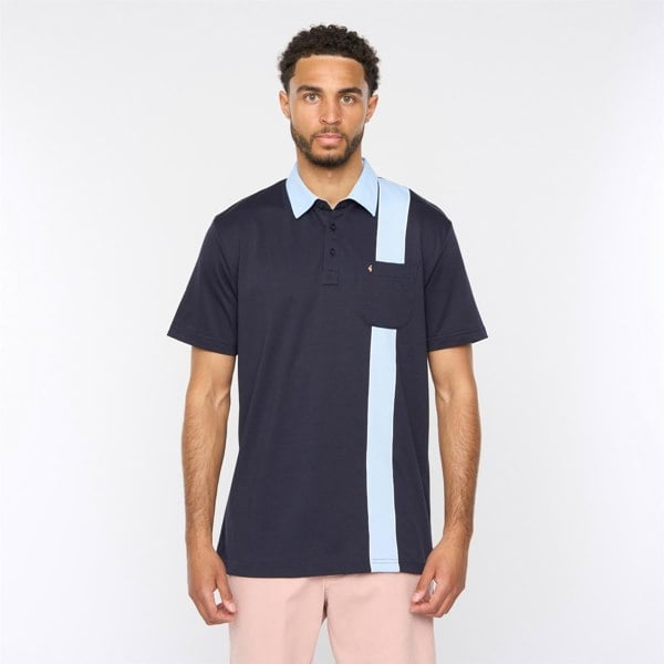 Gabicci G52X17 Mens Short Sleeve Plated Jersey Polo Shirt Gabicci Classic - NAVY