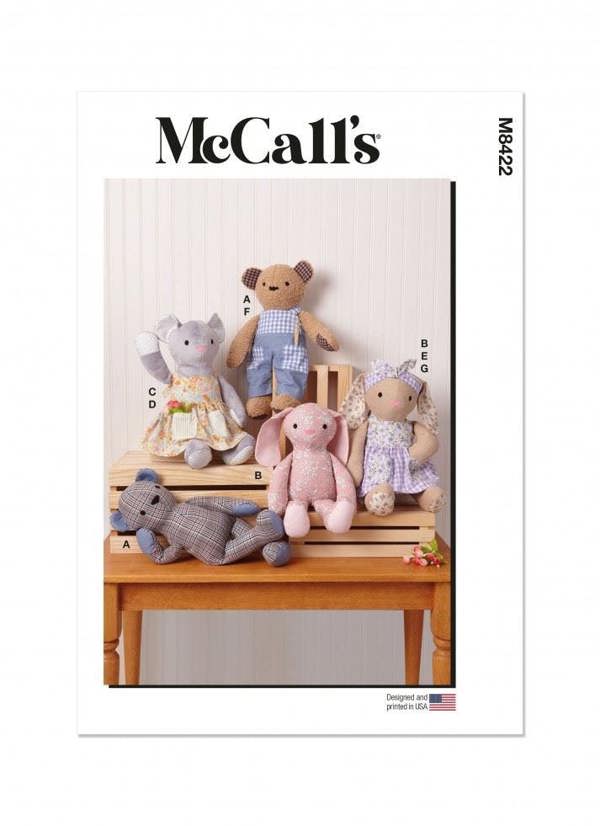 McCalls 8422 Paper Sewing Pattern – Toy, Size One Size, Intermediate