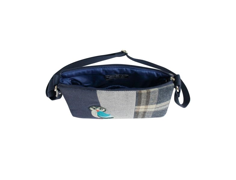 Earth Squared Tweed Messenger Bag – Owl Appliqué