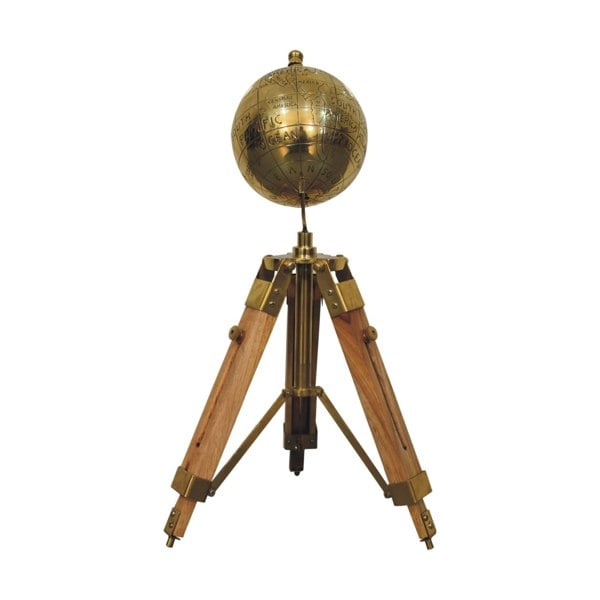 Artisan Furniture Brass Antique Tripod Globe