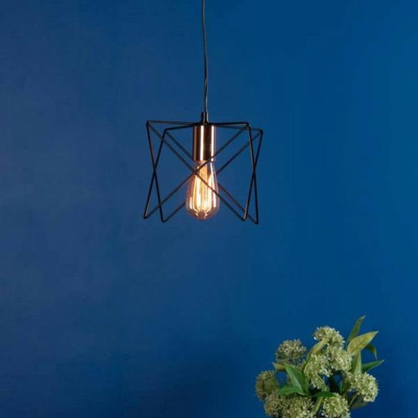 Pagazzi Lighting Olson 1-Light Black Ceiling Light