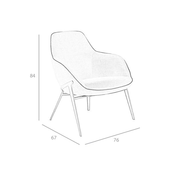 Angel Cerdá Grey Fabric Armchair 5065