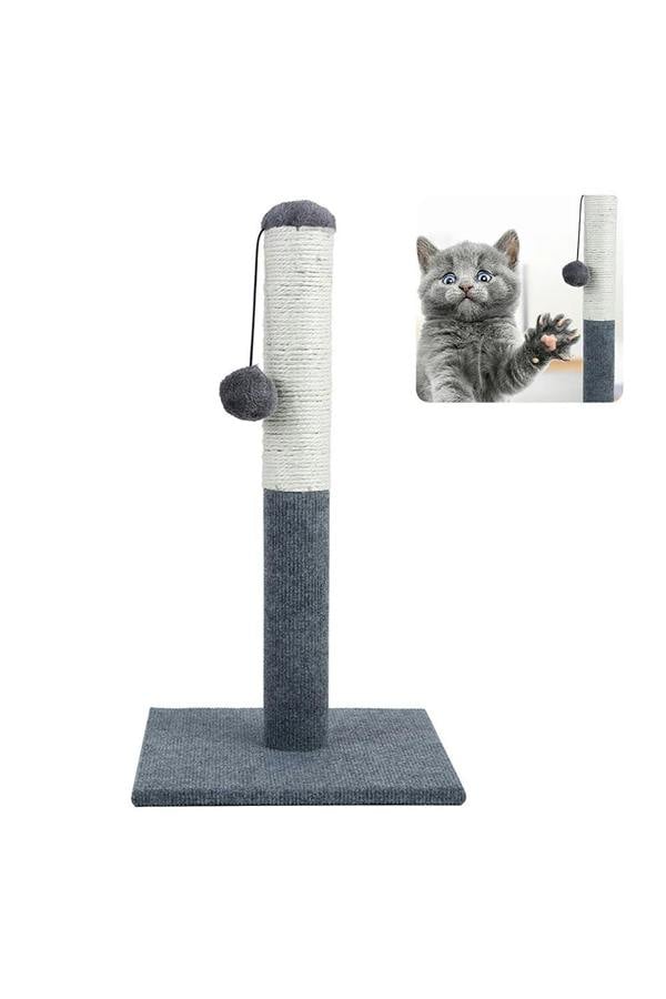 Living and Home 55cm Tall Cat Scratching Posts Cat Scratchers with Dangling Ball Vertical Scratcher and Premium Sisal Rope