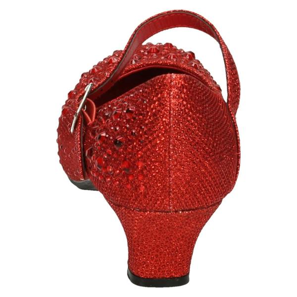 Spot On Girls Junior Spot On Sparkly Kitten Heel Party Shoes