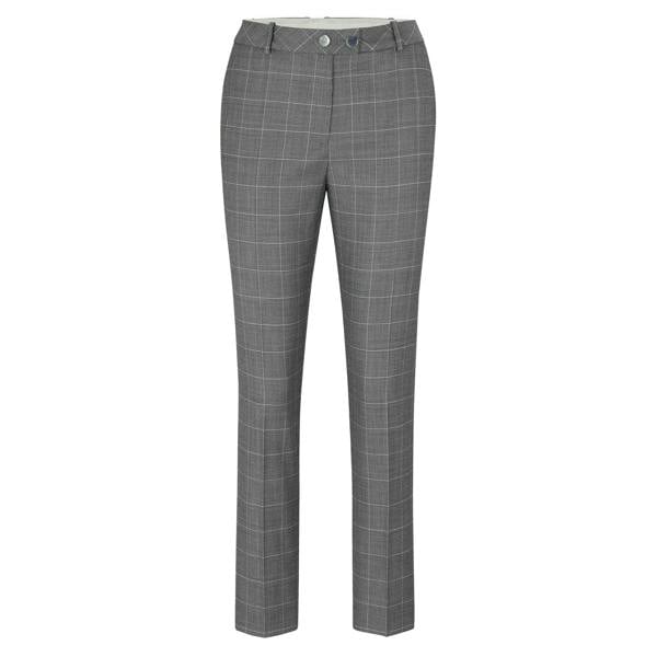 Boss Womens/Ladies Plaid Straight Trousers - Grey - 