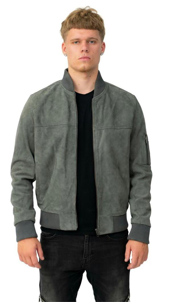 Infinity Leather Mens Goat Suede MA-1 Bomber Jacket-Auckland