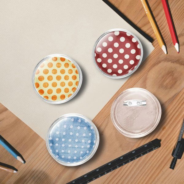 Berkfield Button Badges Kit with Pins 100 Sets Acrylic 58 mm
