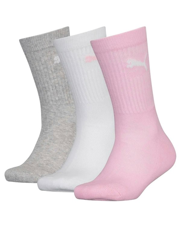 Puma 3-Pack Girl's Sports Socks, Rose Water