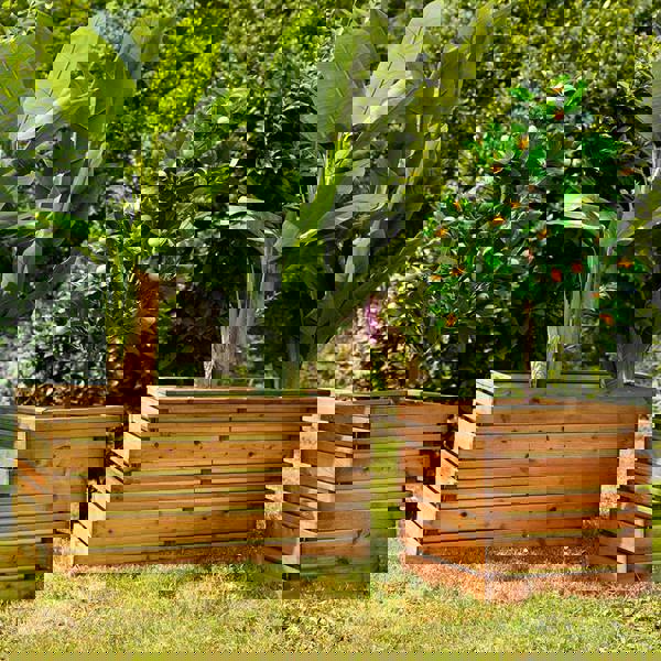 Cerland Lign Z Rectangular Slatted Planter 100cm x 50cm 202L Garden Planter