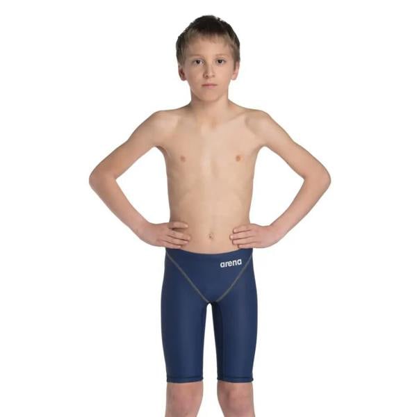 Arena Boys Powerskin ST NEXT Jammer navy blue swim shorts with white logo
