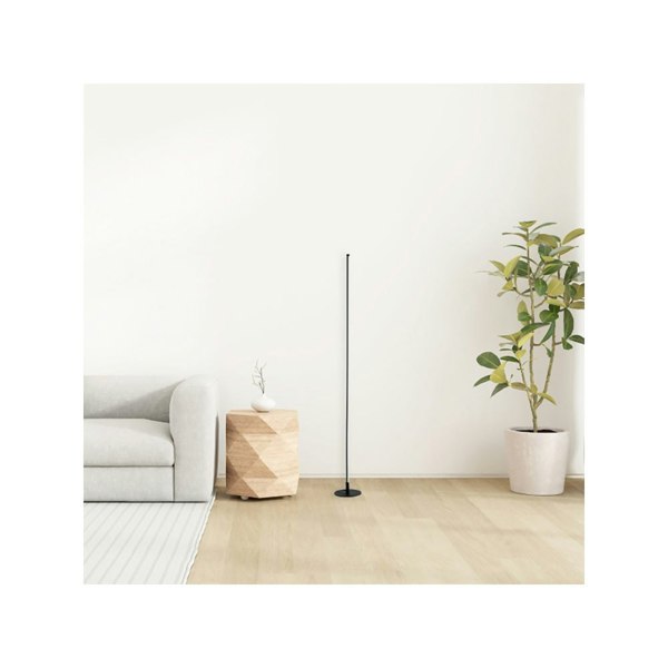 Modern Sleek Stick Style LED Standard Floor Lamp in Matt Black with Foot Dimmer Image 6