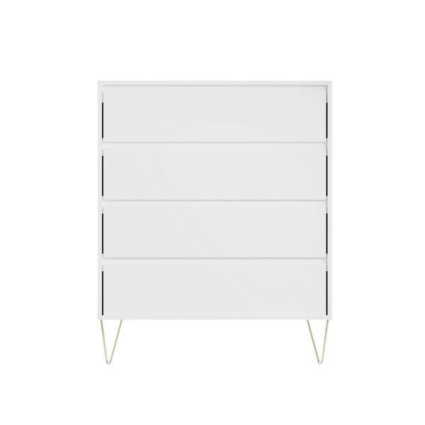 Monaco 4 Drawer Chest In White