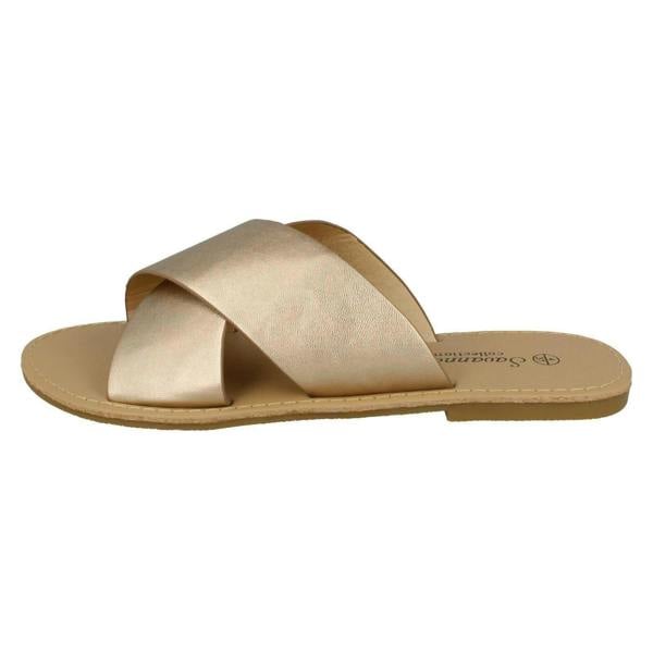 Savannah Ladies Savannah Flat X Strap Mules