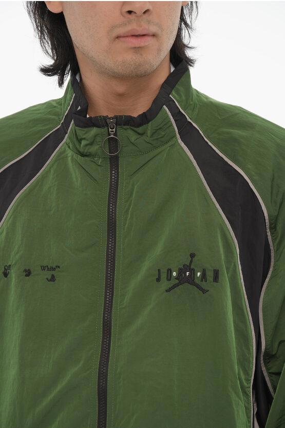 Off-White x Nike Jordan Windbreaker Track Jacket - Green