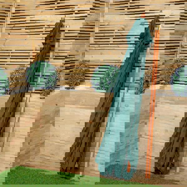 Samuel Alexander 2.7m Outdoor Wooden Garden Parasol Sun Shade with Carry Bag in Green