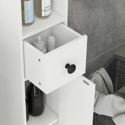 Wyld Haus Lakeva Extra Tall Slim Bathroom Storage Cabinet With Multi Layer Internal Compartments White