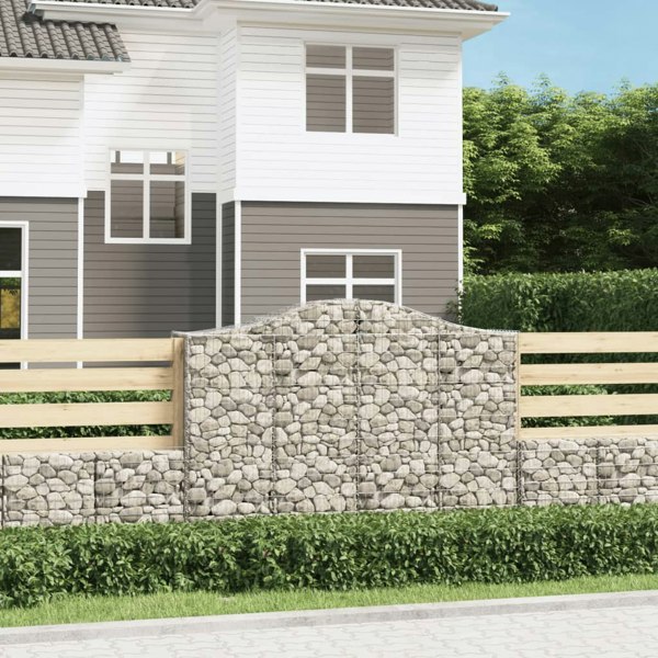 Berkfield Arched Gabion Baskets 10 pcs 200x50x140/160 cm Galvanised Iron